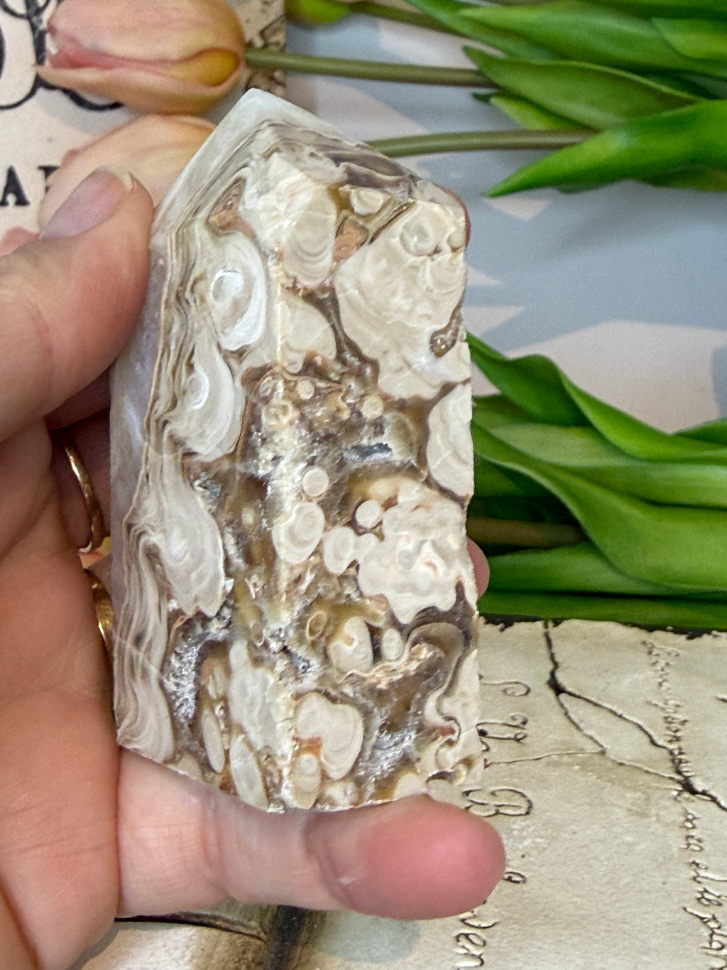 Crazy Lace Agate Freeform Tower