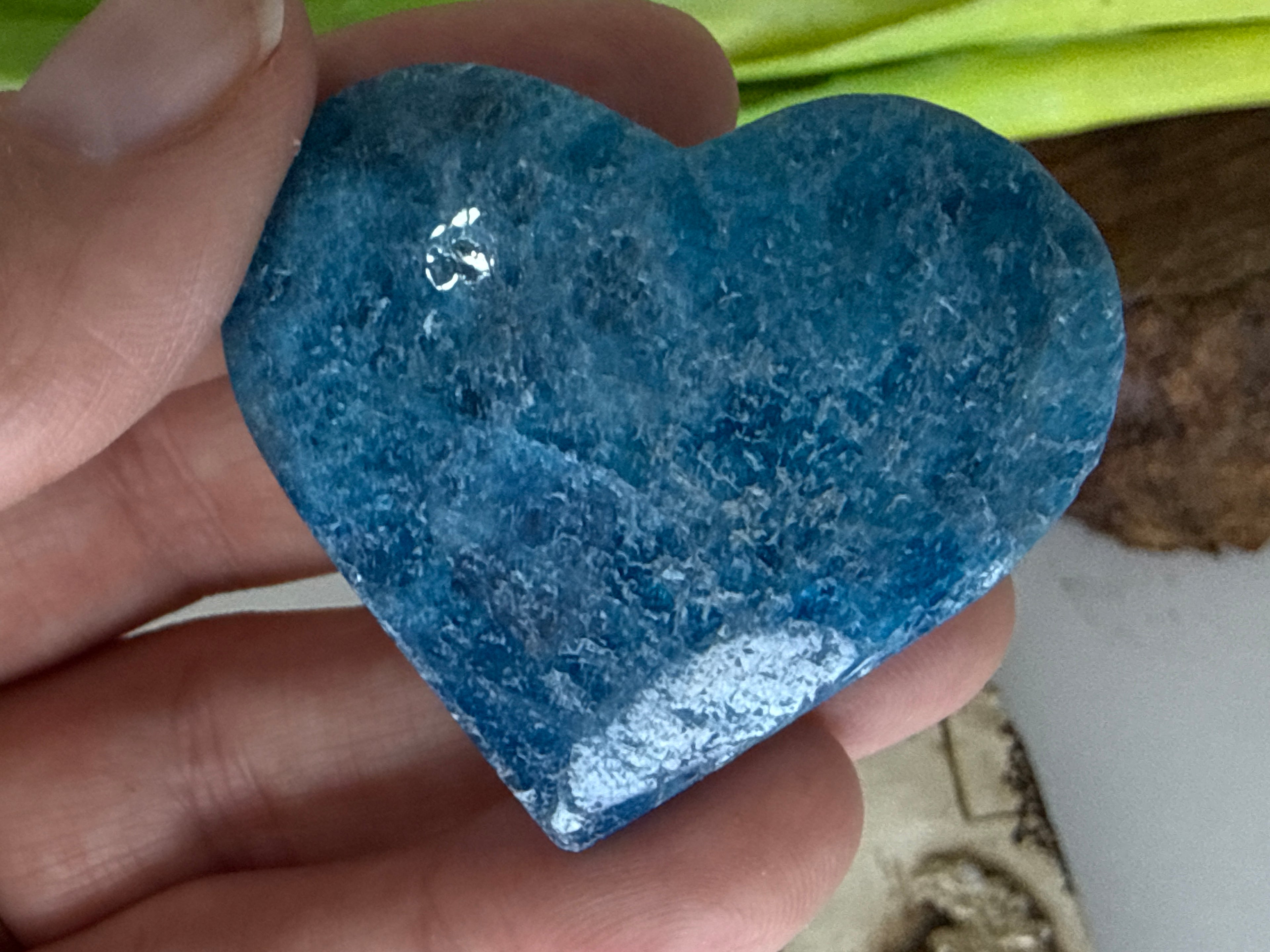 Blue Apatite Heart