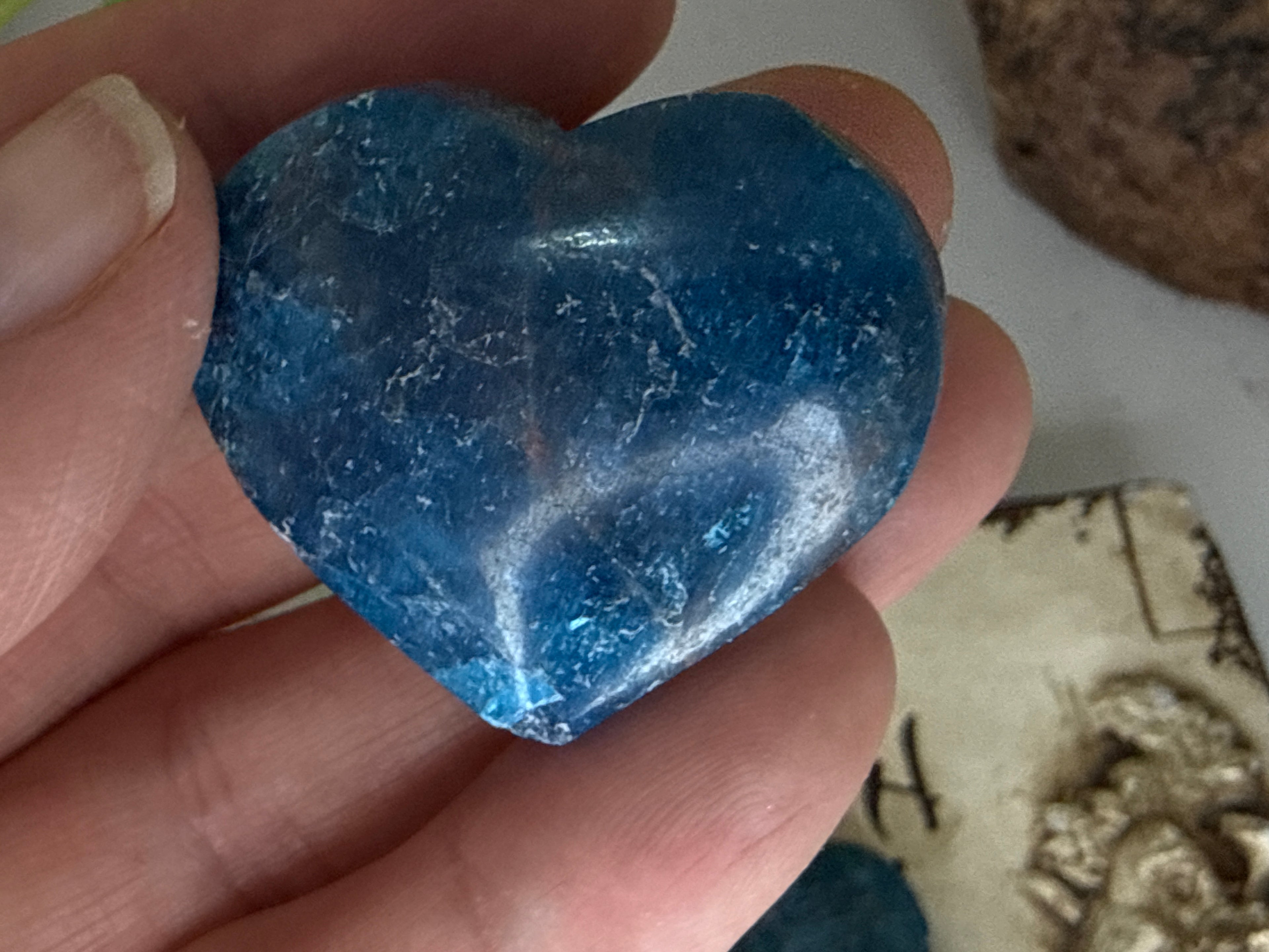 Blue Apatite Heart