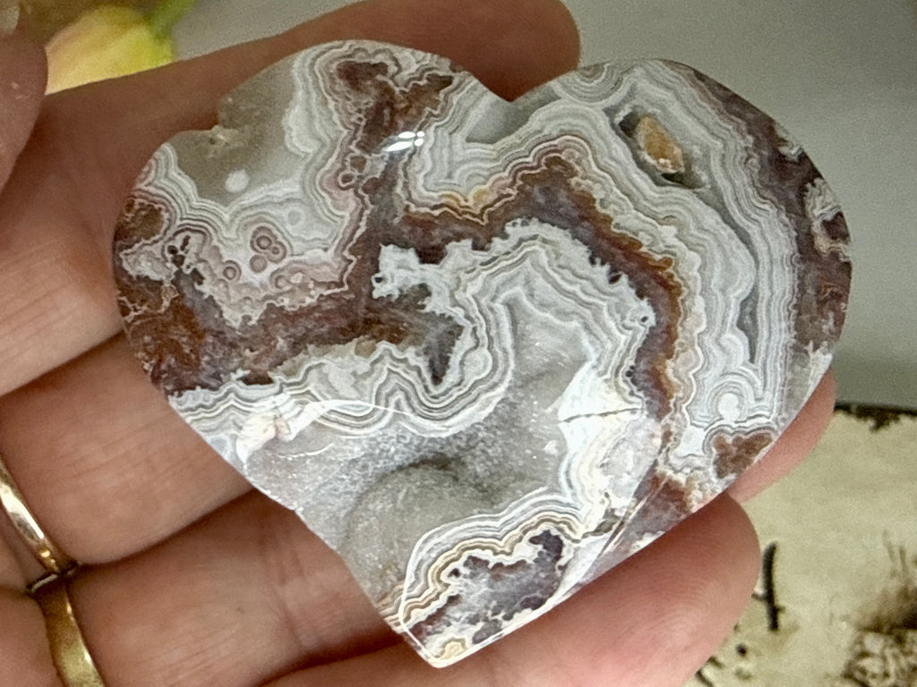 Crazy Lace Agate Hearts