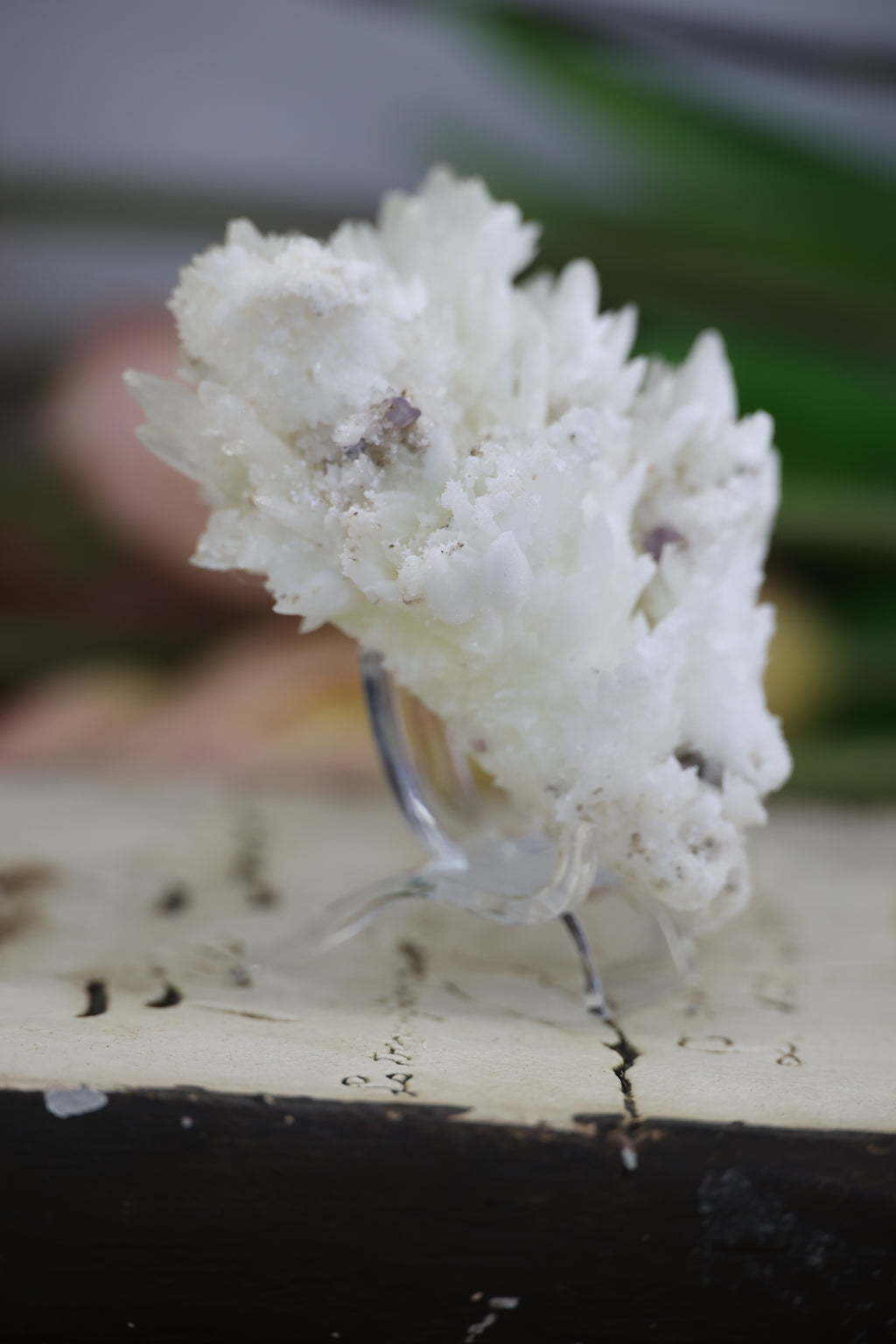 Feather Calcite with Fluorite Inclusions