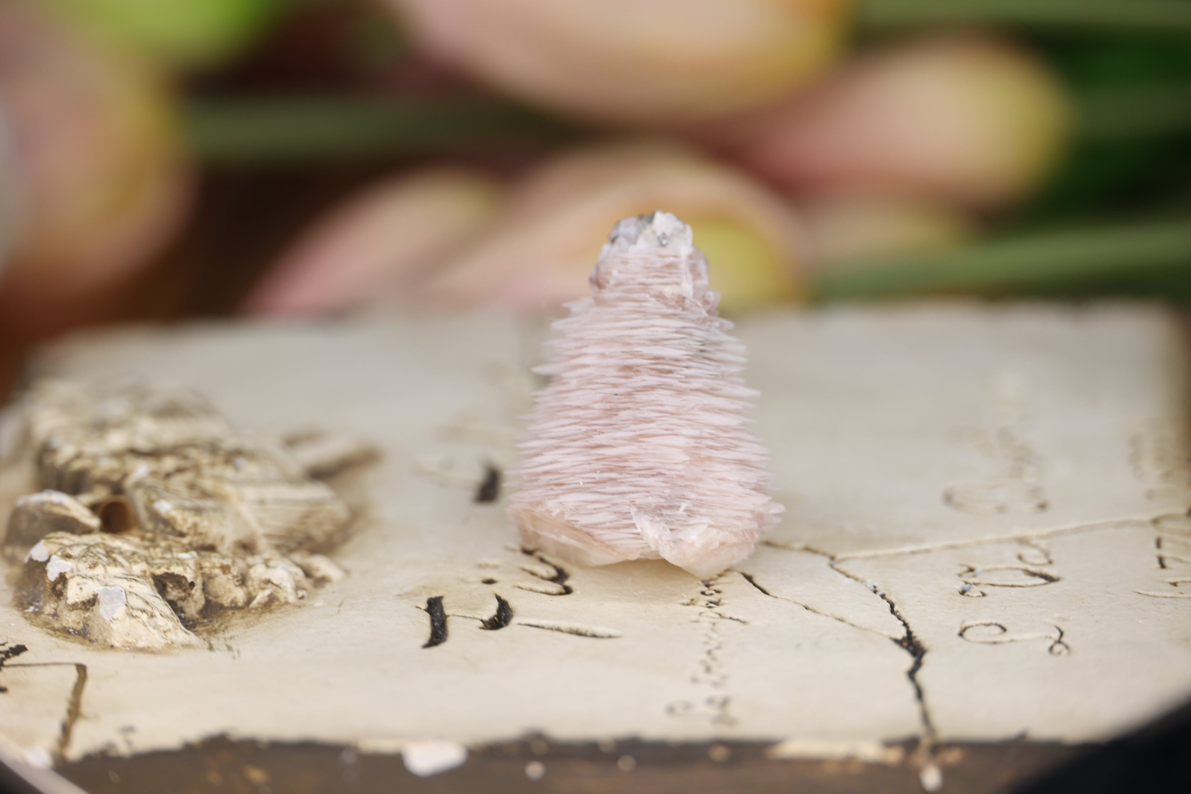 Pink UV Reactive Calcite Cluster