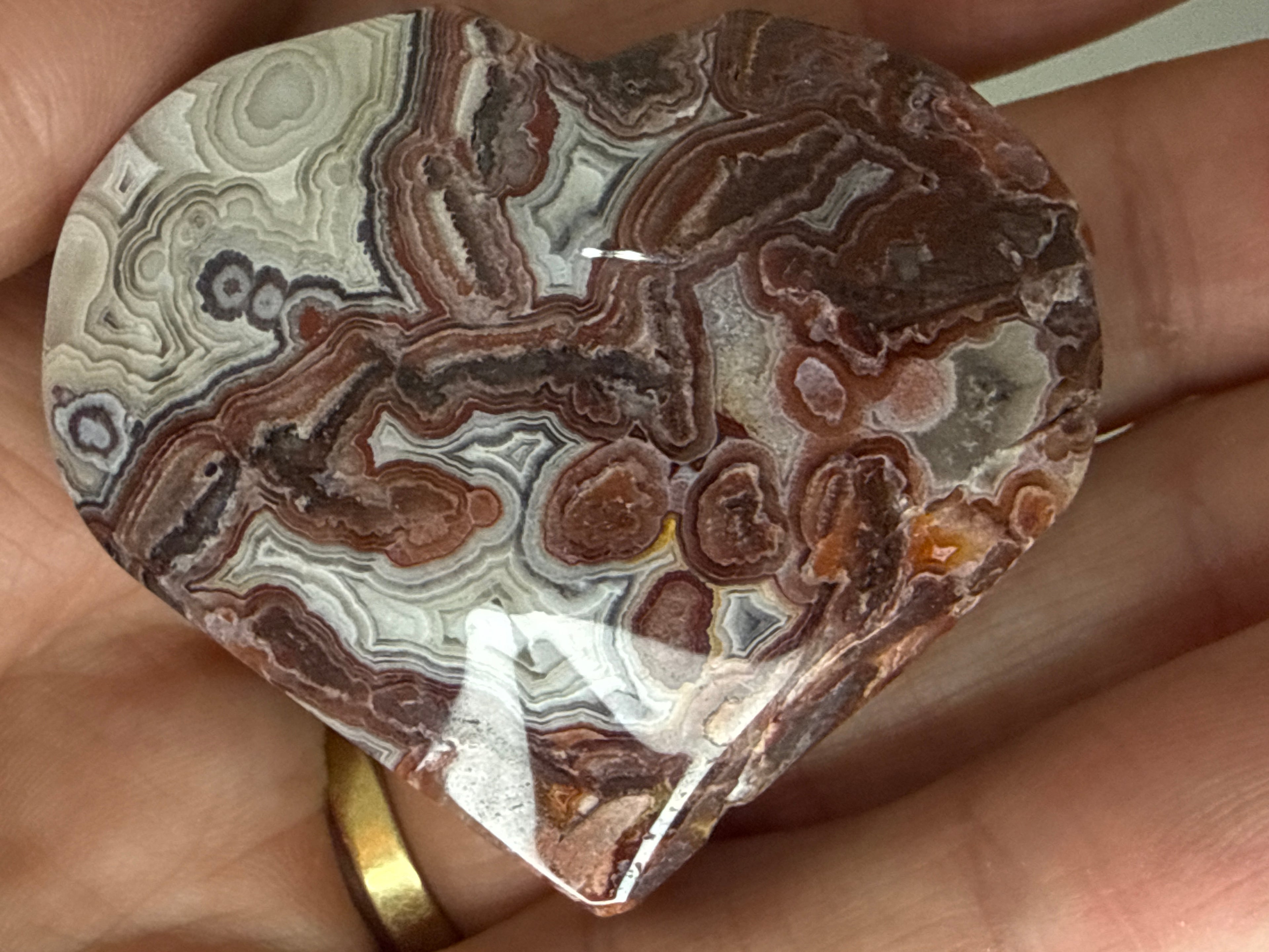 Crazy Lace Agate Hearts