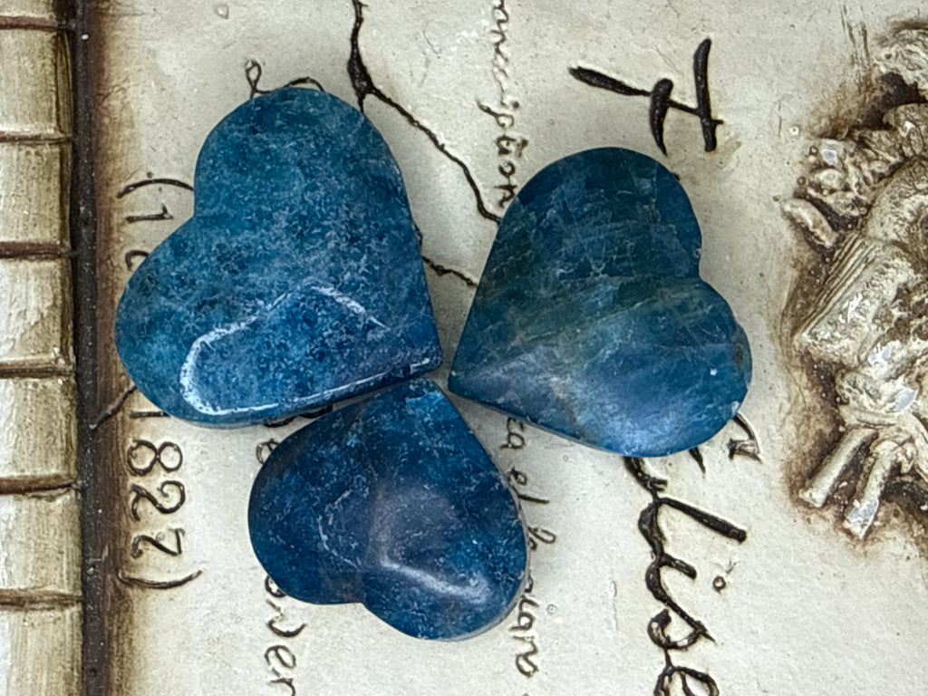 Blue Apatite Heart
