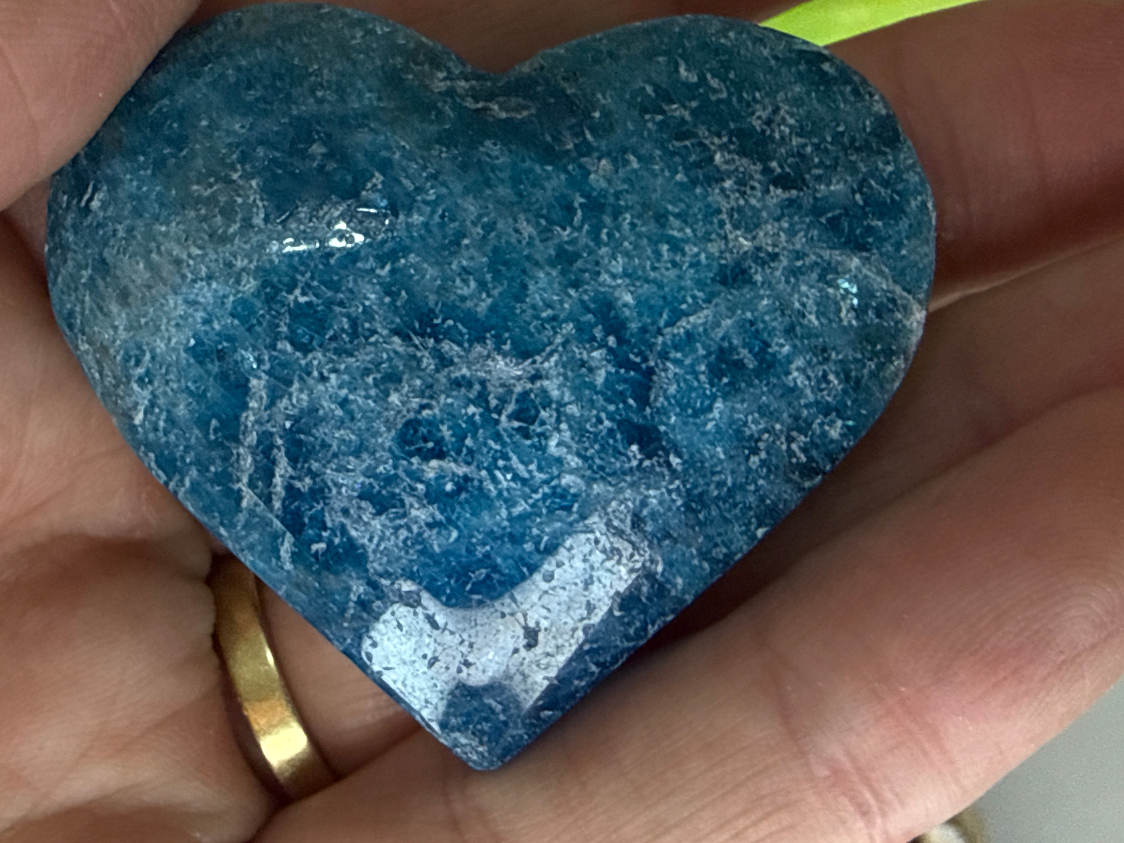 Blue Apatite Heart