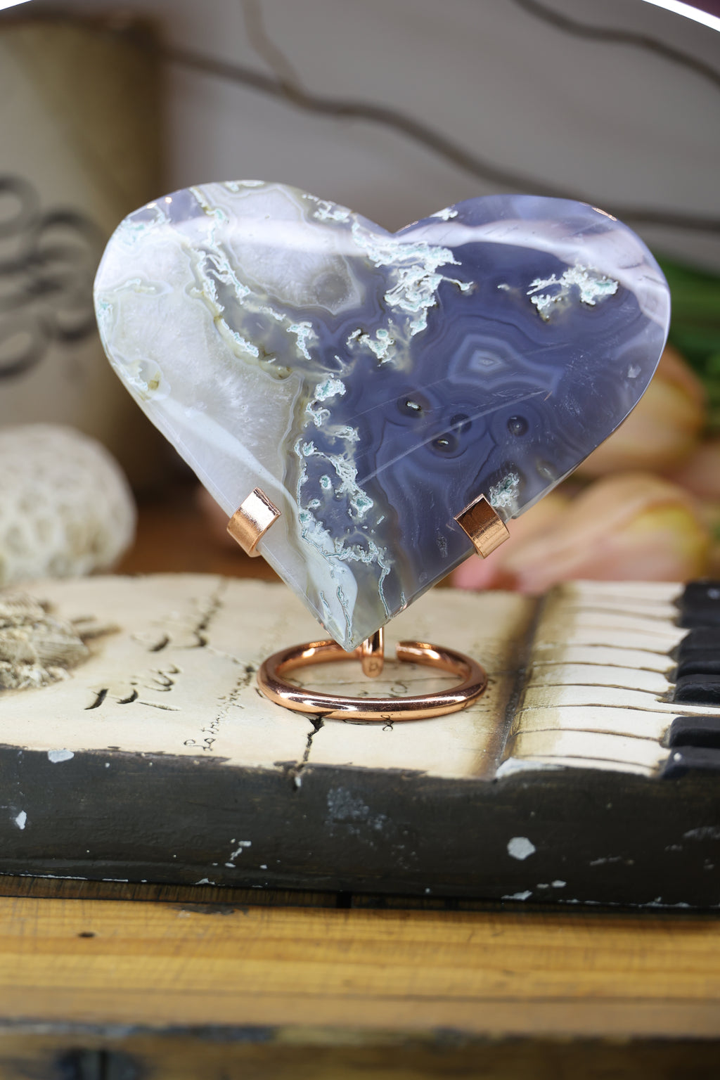 Moss Agate Heart – Scenic Landscape Crystal