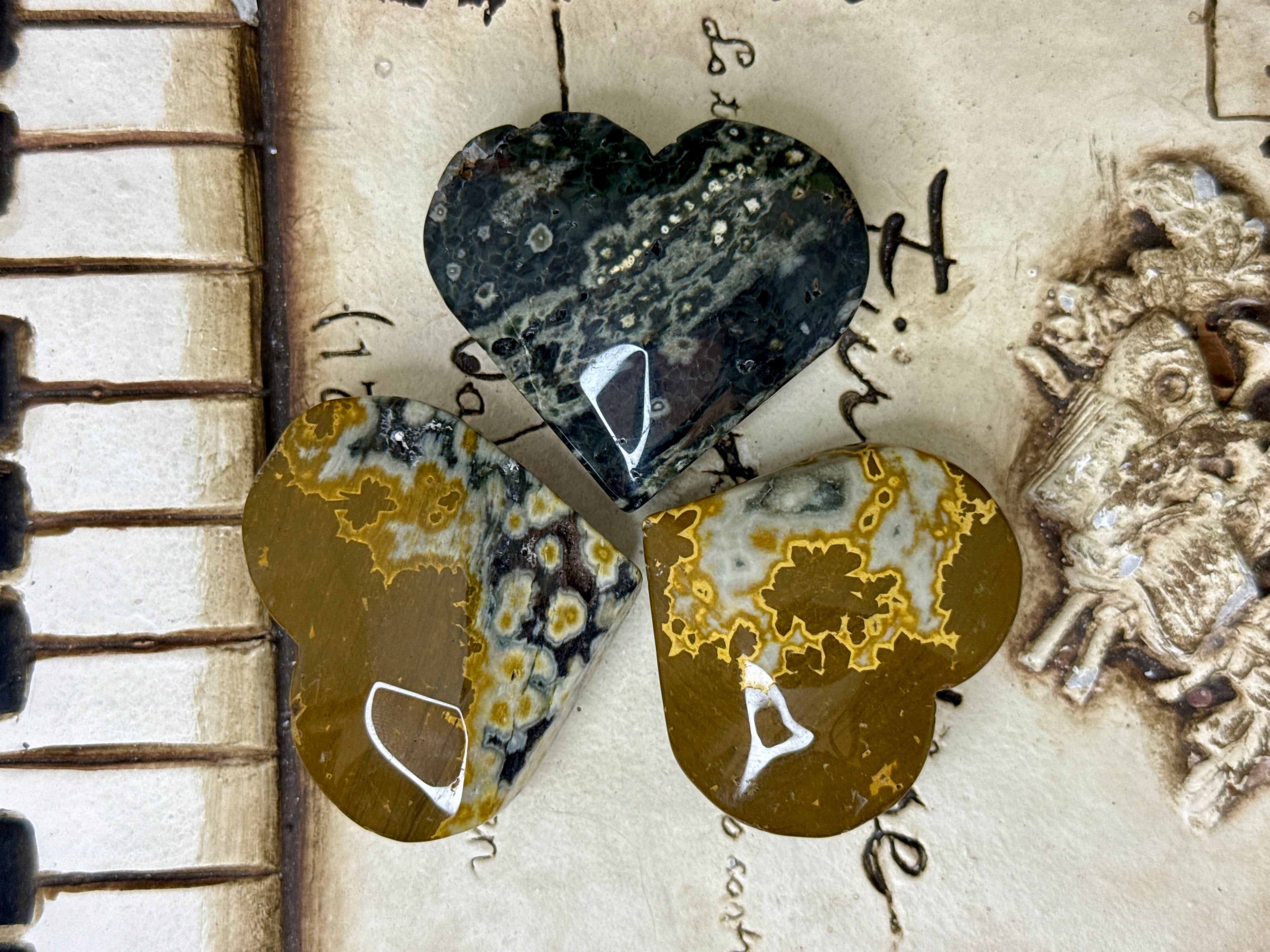 Ocean Jasper Hearts